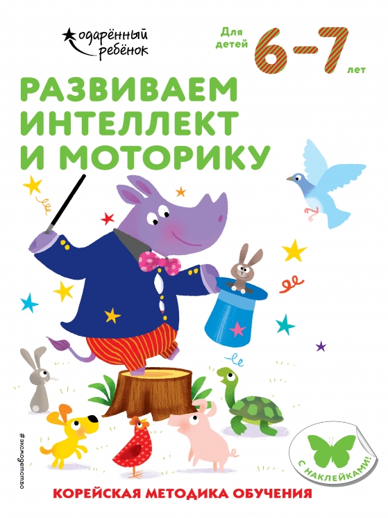 Развиваем интеллект и моторику. Для детей 6-7 лет. С наклейками