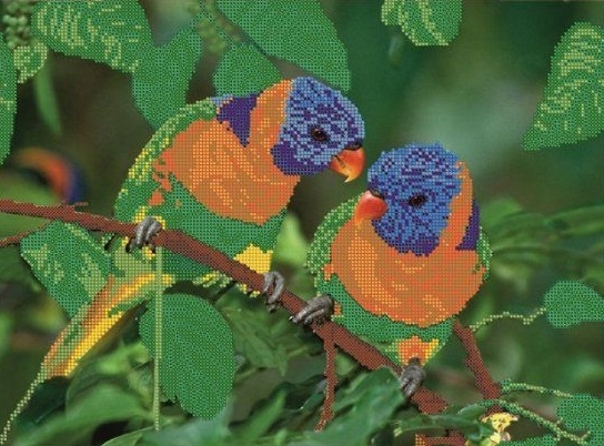 Набор для вышивания бисером Попугаи