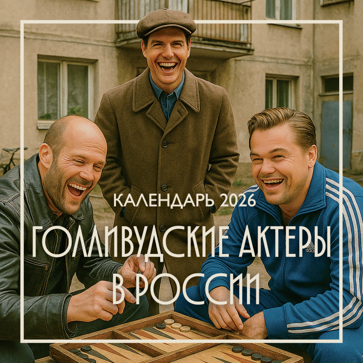 Голливудские актеры в России. Календарь настенный на 2026 год