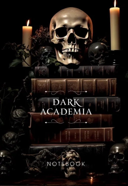 Dark Academia notebook. Череп