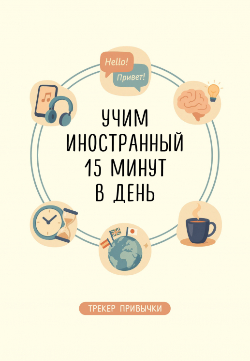 Трекер привычки. Учим иностранный 15 минут в день