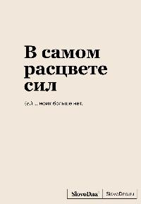 Блокнот SlovoDna. В самом расцвете сил
