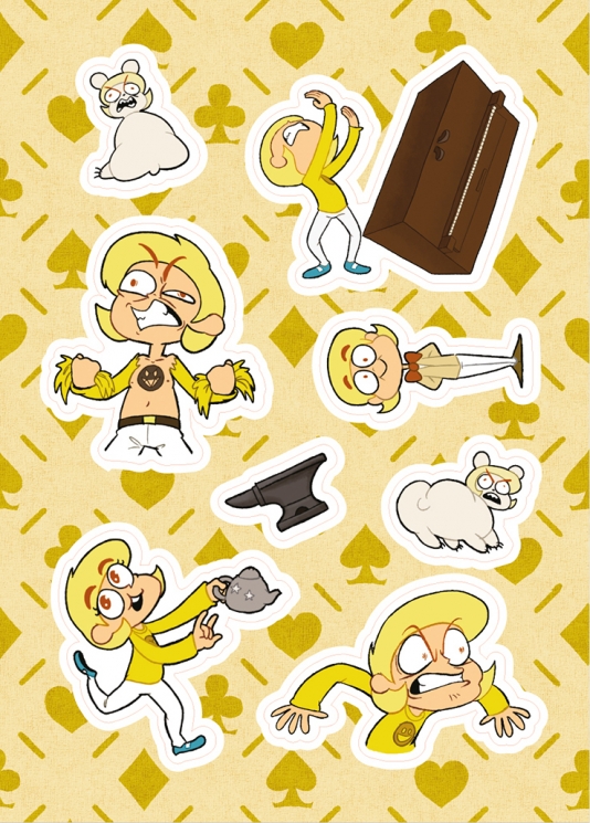 Лист Стикеров. 13 Карт. Феликс. Земля Королей