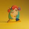 Брошка по работе Пабло Пикассо Женщина в оранжевой шляпе