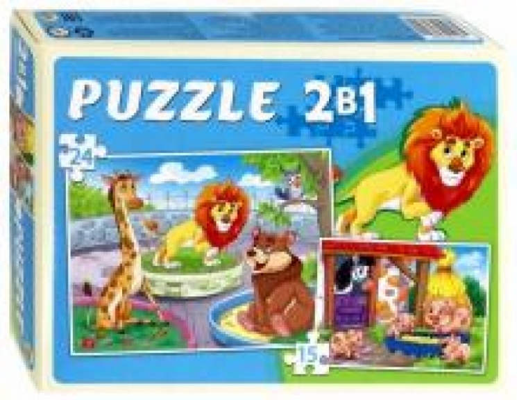 Макси-пазлы.2в1. В МИРЕ ЖИВОТНЫХ (15 и 24 элемента)