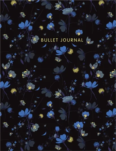 Блокнот в точку. Bullet Journal. Полночные цветы