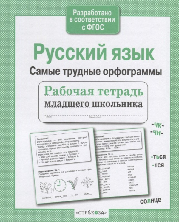 Русский язык. Самый трудные орфограммы