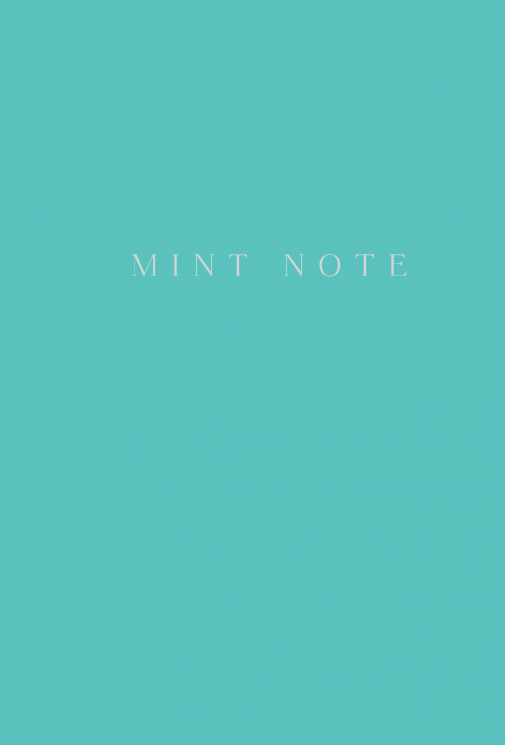 Mint Note. Стильный блокнот с "мятными" страницами