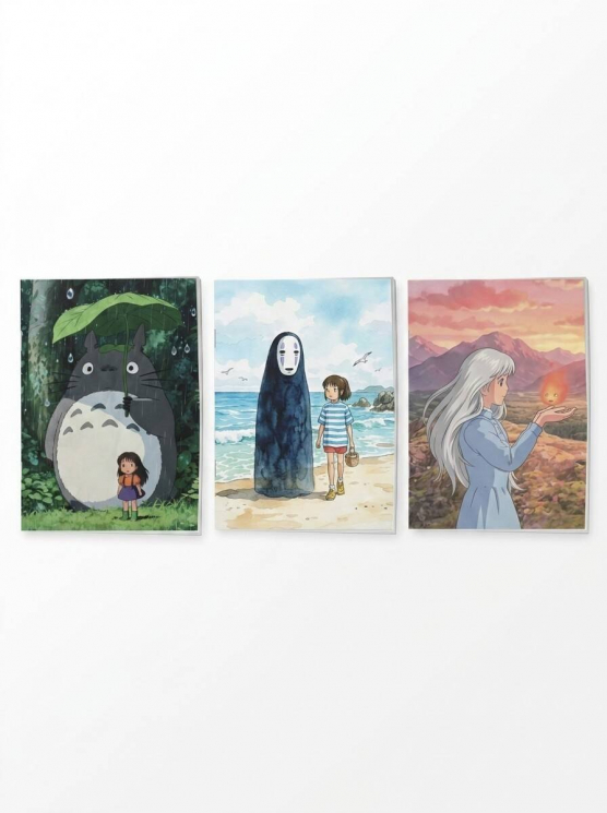 Набор блокнотов. Шедевры Хаяо Миядзаки. А6, 3 шт