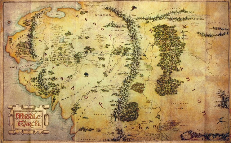Кардхолдер. Хоббит. Карта Средиземья
