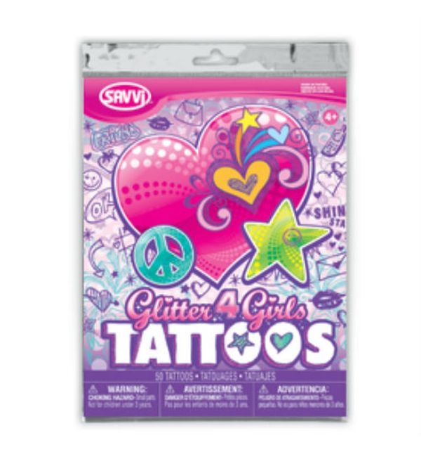 Татушки Блеск для девочек, 50 штук в наборе